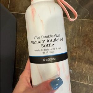 White and Pink Vacuum Insulated Bottle